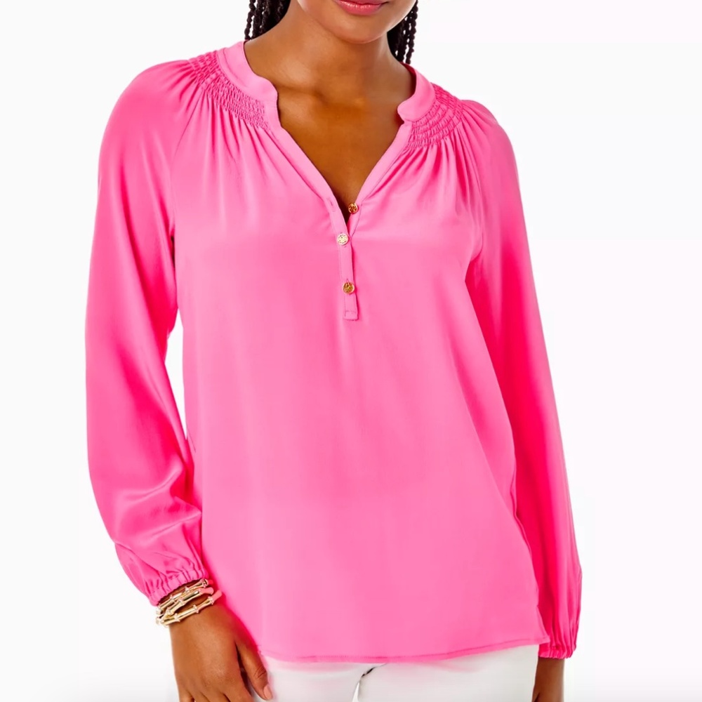 New Lilly Pulitzer Elsa Top Aura Pink